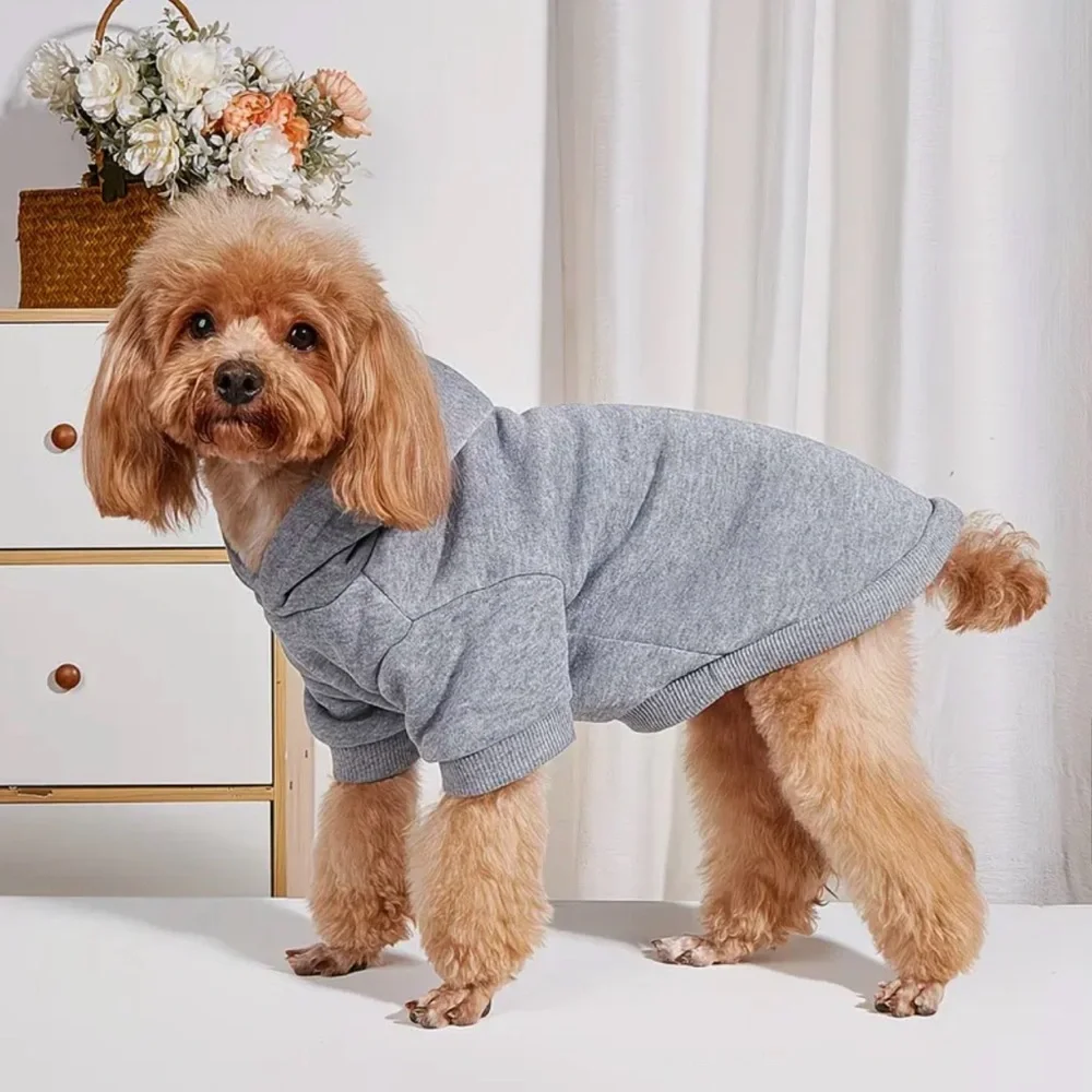 Gray Pet Cat or Dog Hoodie Sweatshirt